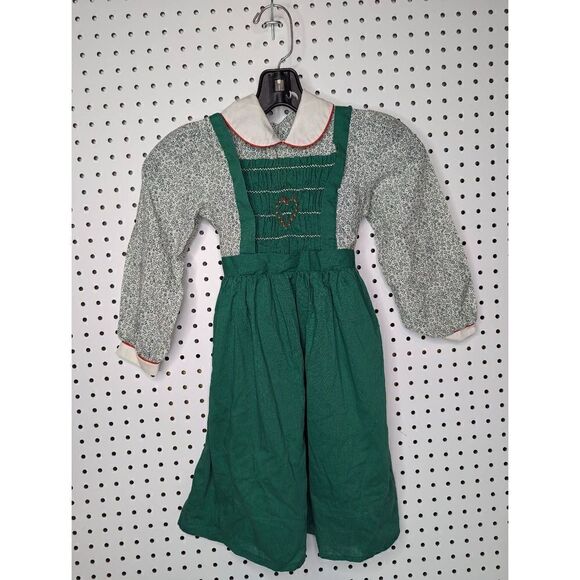 BEAUTIFUL Polly Flinders Christmas dress Hand Smocked size
